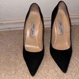 Authentic black suede jimmy choo